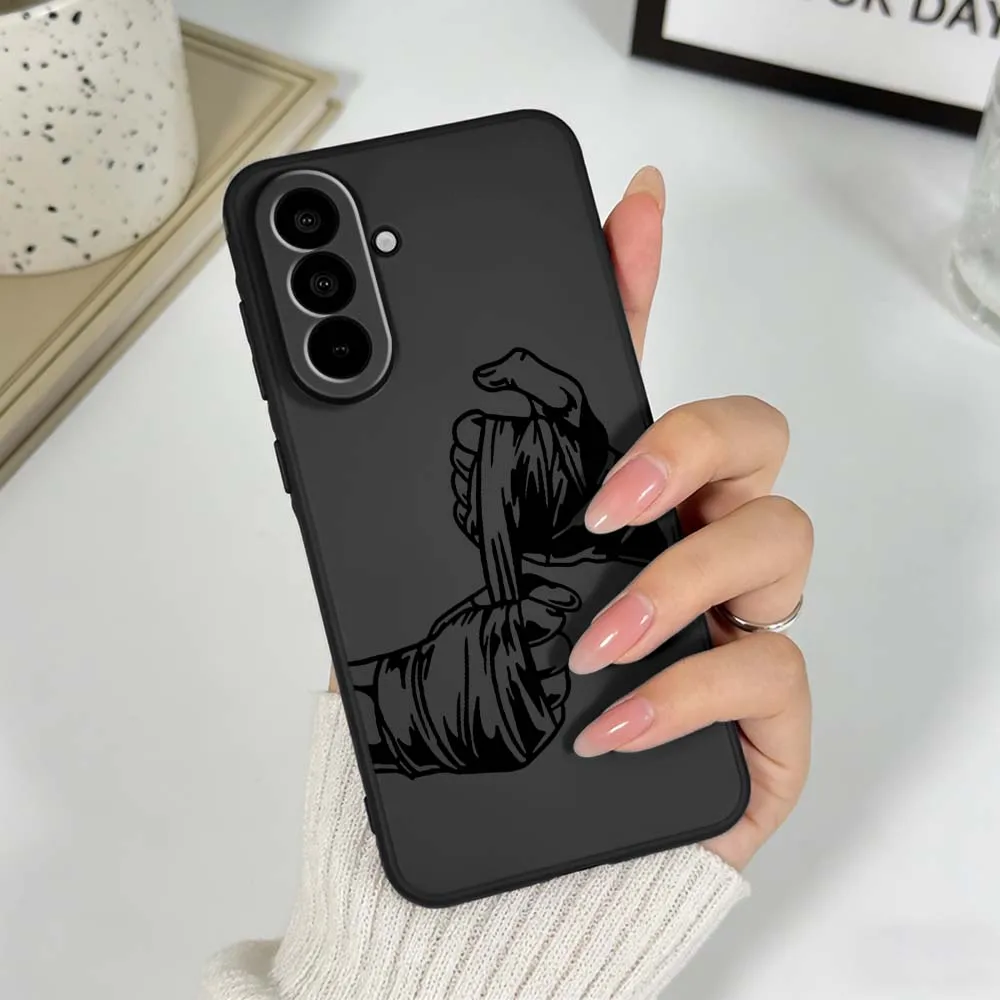 Cartoon Hand Fist Bump Black Phone Case