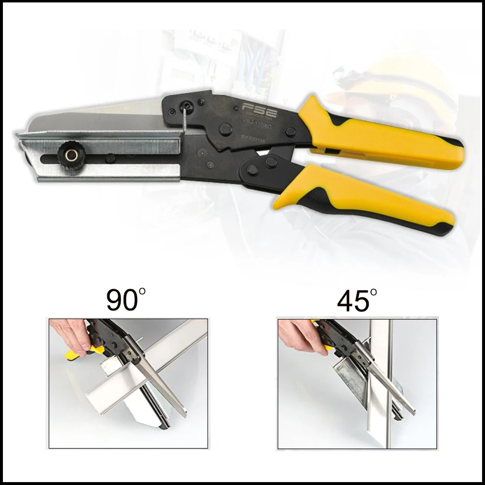 

Mini hand crimping tool plier kit Crimping jaw PVC groove scissors Angle scissors VSJ-110XC 45°90° electrical cutting tool