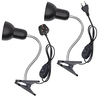 UVA+UVB 3.0 Reptile Lamp Holder Set with Clip-on Thermometer Hygrometer Lizard Turtle Tortoises Basking Heating Bulb 220V 2