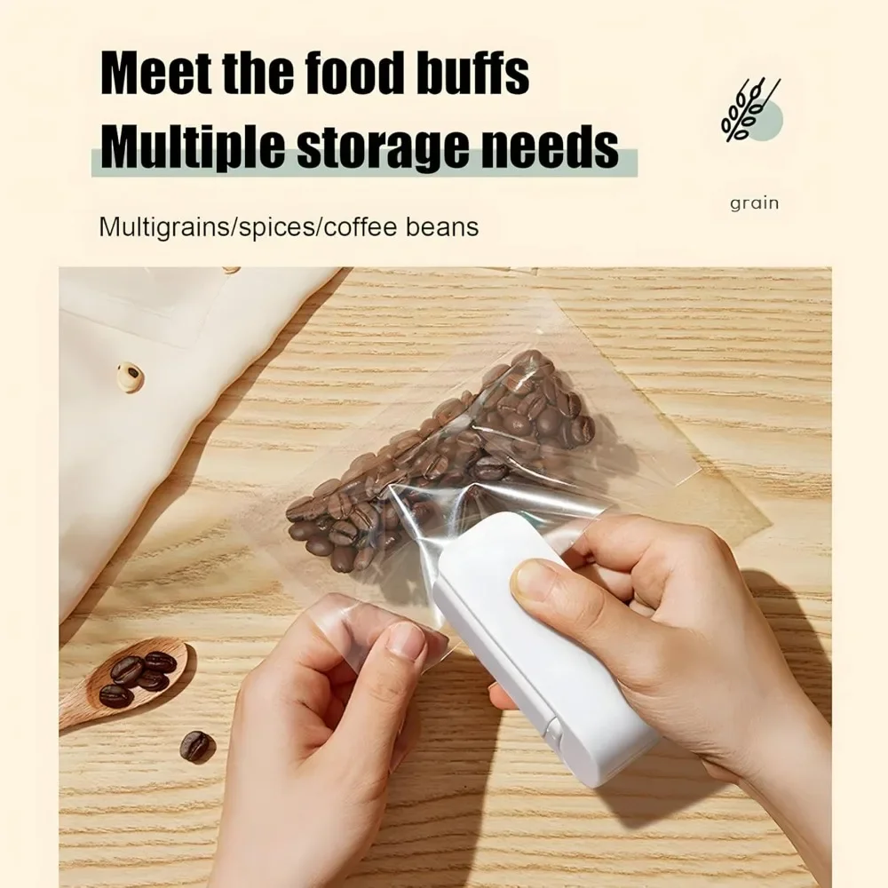 White Mini Heat Bag Sealing Machine Handheld