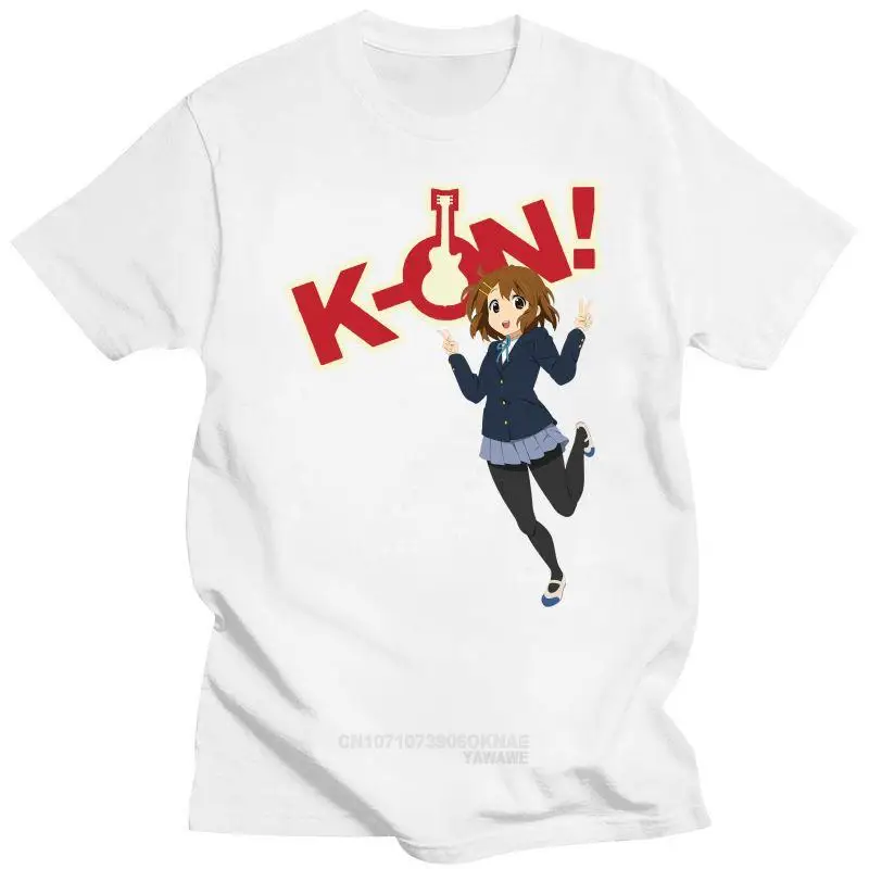 

Футболки K-on Yui Hirasawa с японским музыкальным аниме графическим рисунком футболки Summe винтажная уличная одежда в стиле хип-хоп топы унисекс с круглым вырезом Футболка