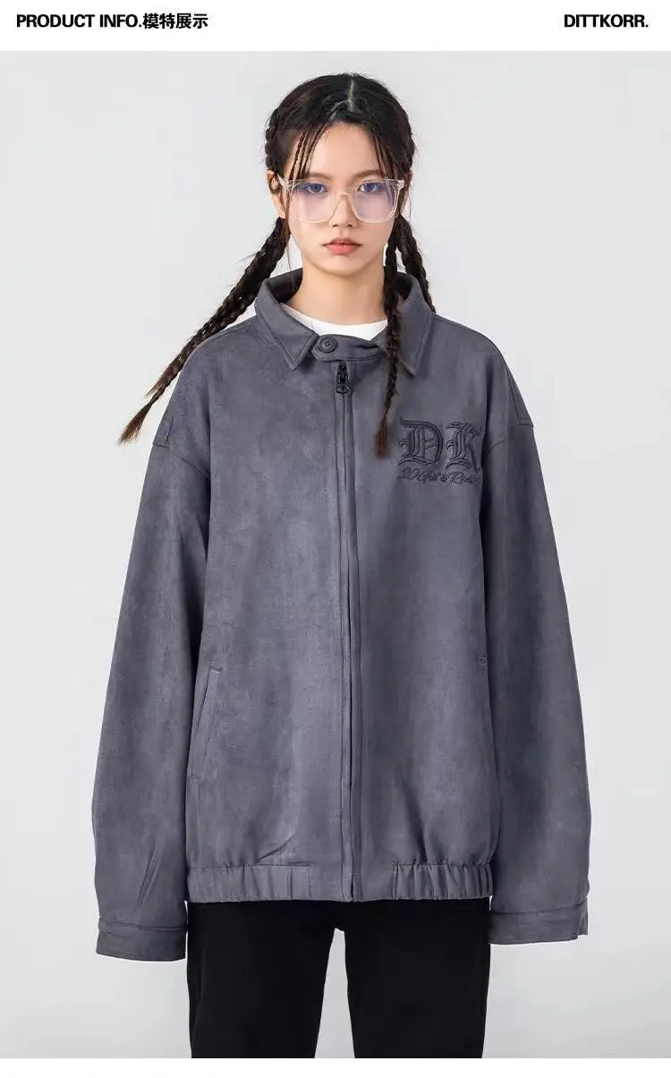 Embroidery Jacket For Men Women Autumn American Vintage Street Loose Japan Baseball Uniform Coat Bown Classical Racing Jackets