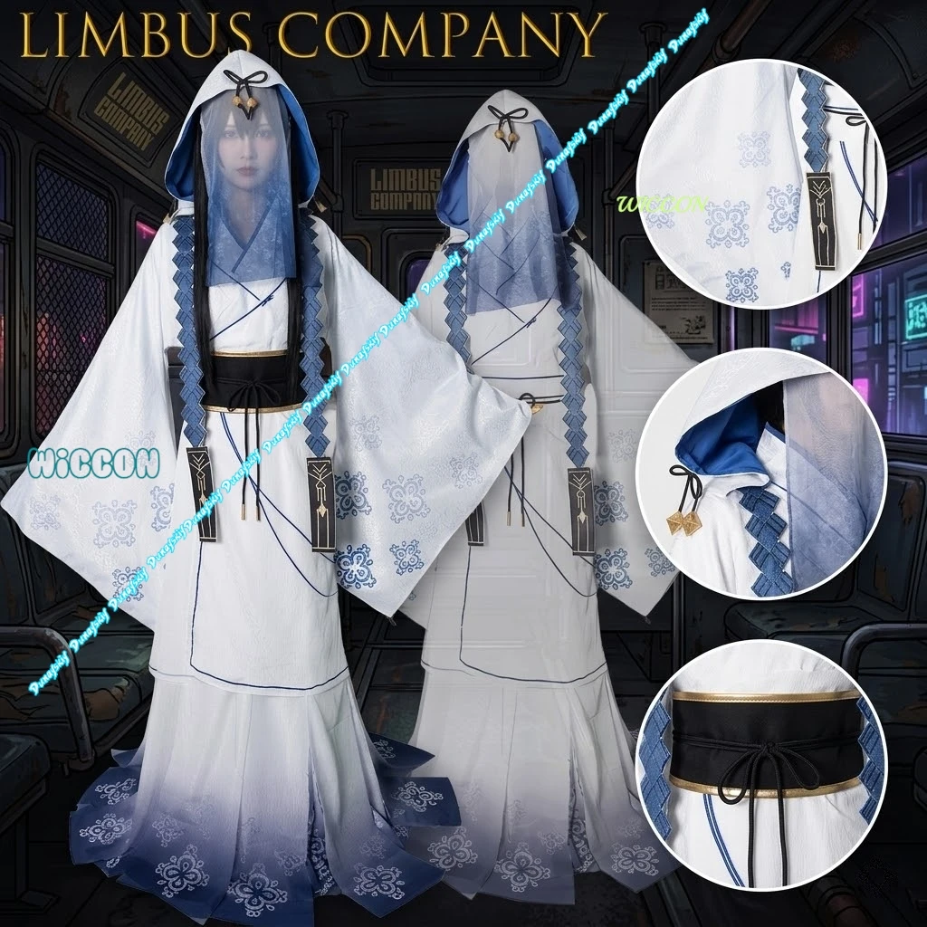 Costume Cosplay Limbus Company Araya The Celestial Comet, Abito Nero Ricamato con Stelle, Mantello Staccabile, Guanti e Cintura, Cosplay Anime