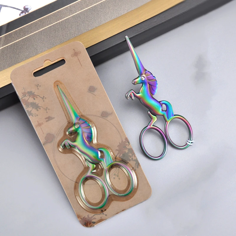 Stainless Steel Unicorn Scissors 3 Colour Sewing Tools Sewing Scissors for Fabric Sharp Paper for and Needlework sewing scissors