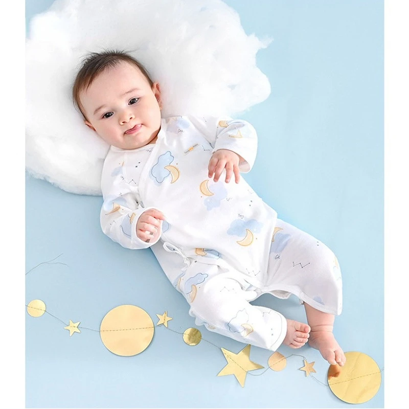 

Summer Cotton Newborn Baby Clothes Long-sleeved Cartoon Animal T-shirts Shorts Outfits Bodysuits Mother Kids 0-6 Months