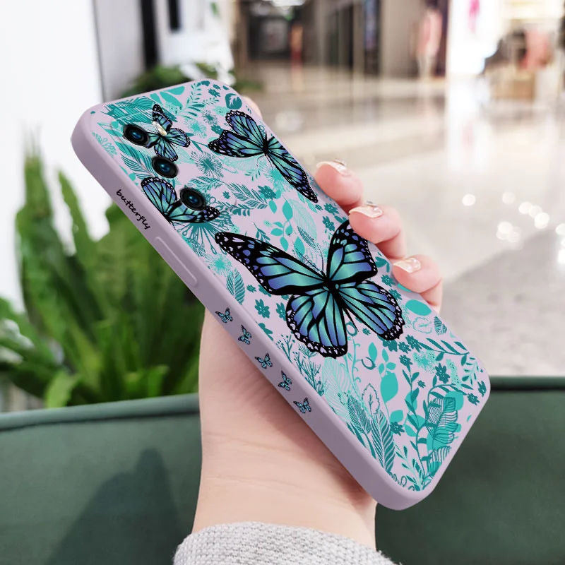Aurora Butterfly Liquid Silicone Phone Case Cover