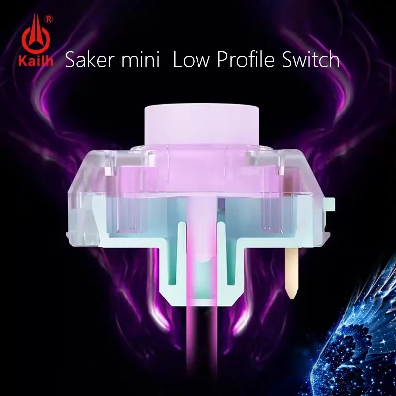 Kailh Saker 미니 스위치 선형 37g 3핀 로우 프로파일 초단축 토탈 트래블 퀵 액션 기계식 게이밍 키보드 DIY용