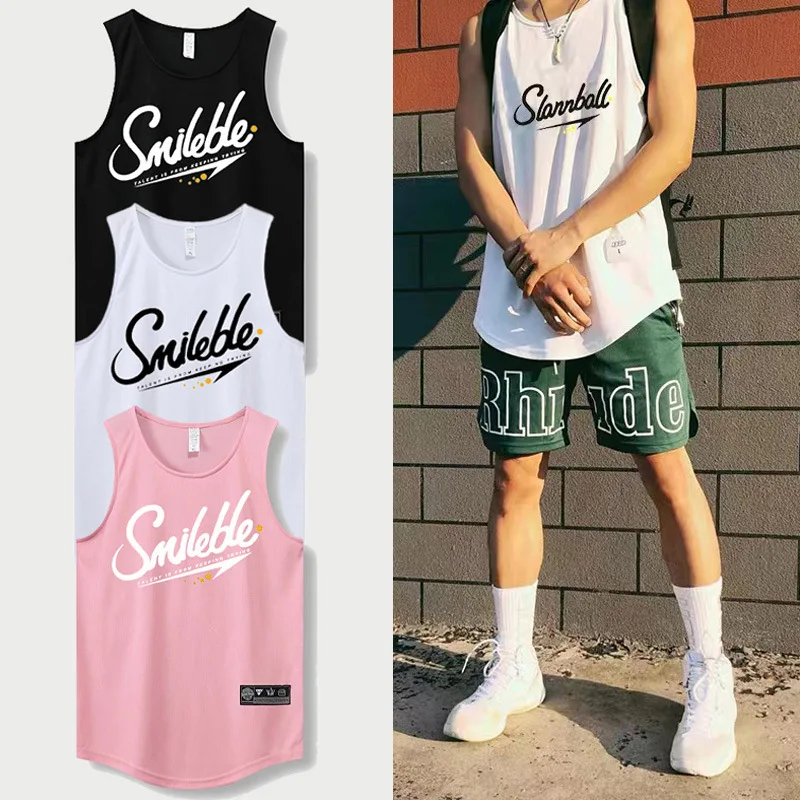 

Basketball Vest male waistcoat Sleeveless Shirt Jacket of Sports Training Uniform Breathable Loose Running Vest