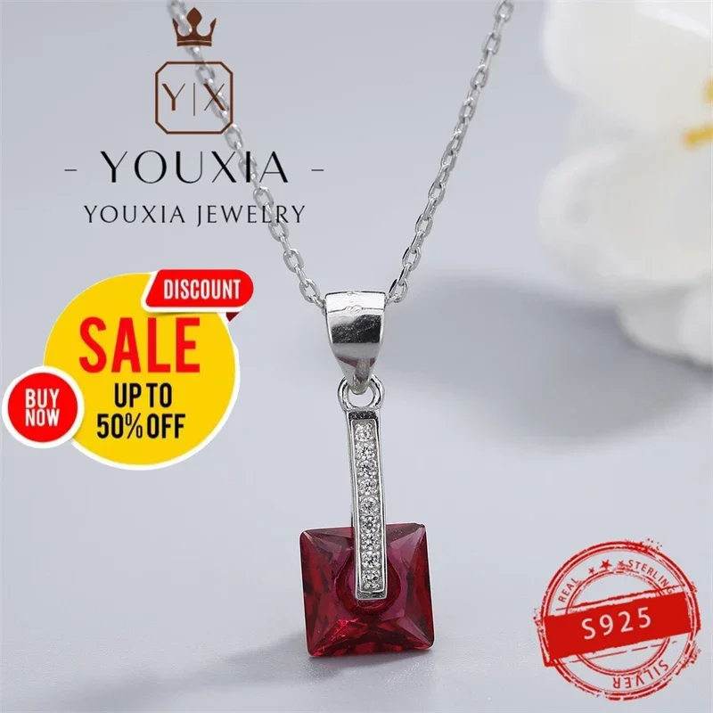 Hot selling European and American s925 Silver simple design party fashion Couple Luxury Jewelry necklace for women