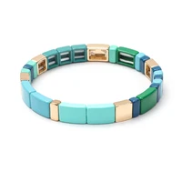 Luxury Women Girl Fashion Enamel Bangle Solid Color Bracelet Jewelry Gift Boho Jewelry Hand Accessory 7