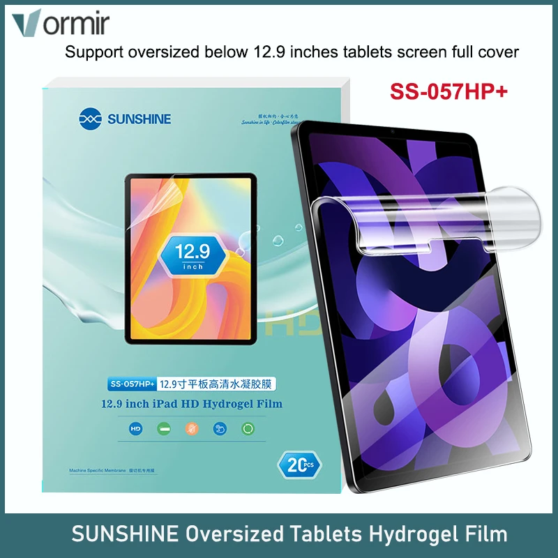 20PCs Tablets Screen Protectors for SS-890C Sunshine Hydrogel Cutting Machine Front Rear Film for iPad Pro HD Anti-blue Sheet 3