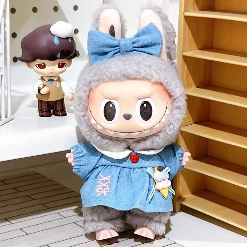 thumbnail image 1 of Mini ropa de peluche para muñecas de 17cm, accesorios para traje, Kpop, Exo, Labubu, Idol, juego de helados, ropa de regalo, 1 of 5