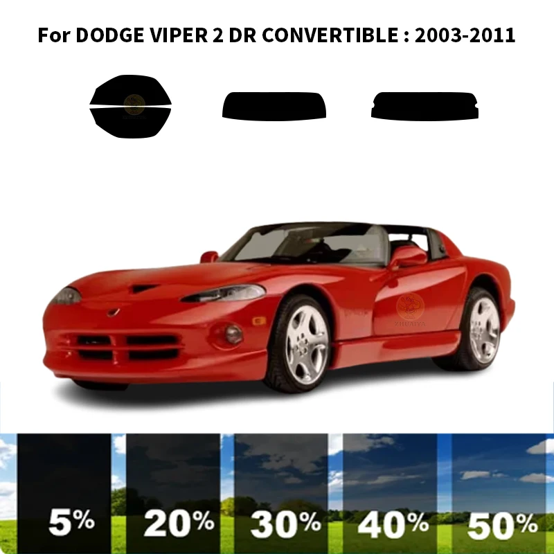 

Precut nanoceramics car UV Window Tint Kit Automotive Window Film For DODGE VIPER 2 DR CONVERTIBLE 2003-2011