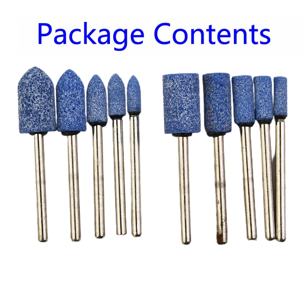 

10pcs Ceramic Stone Polishing Grinding Rotary Die Grinder Stone Head For Grinding Stone Head Wheel Drill Rotary Tools