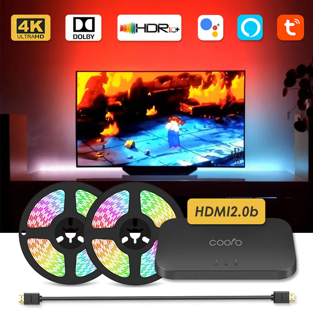 HDMI 2.0b Ambient TV PC Backlight Dream Screen USB LED Strip Light