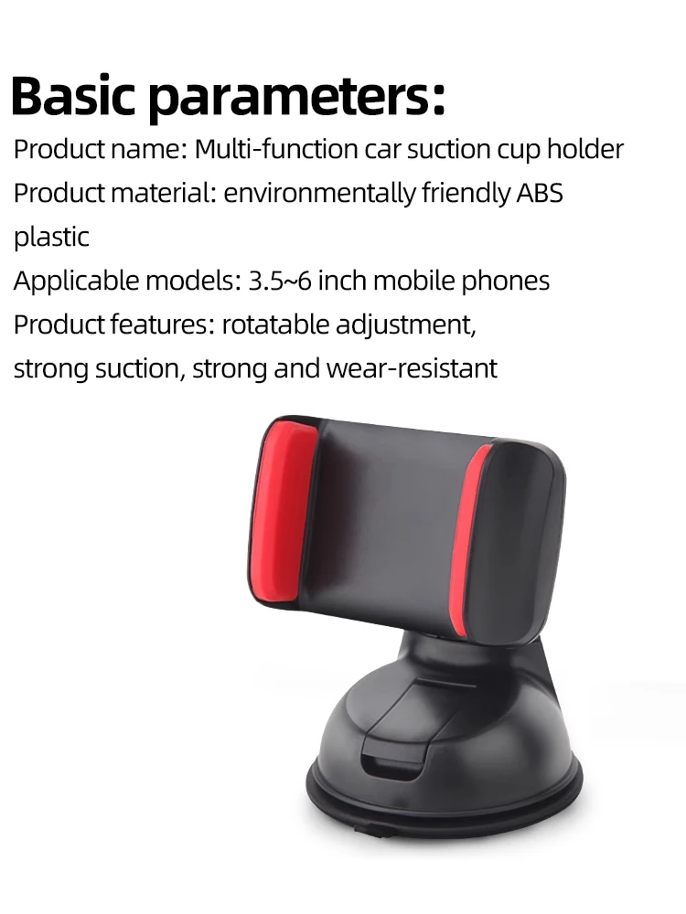 Car Phone Holder Mount Strong Suction Cup For Windshield and Dashboard For iPhone 15 14 13 Pro Max Samsung Xiaomi All Smartphone