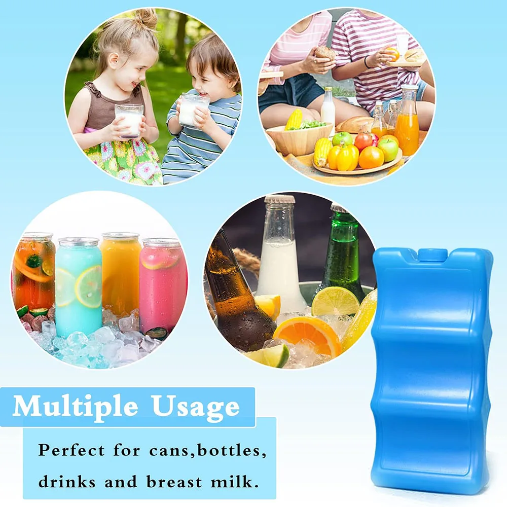 Lot De 3 Packs De Glace Pour Lait Maternel - Forme Profilée Pour Bouteilles, 650 Ml Chacun - Réutilisables, Sans BPA