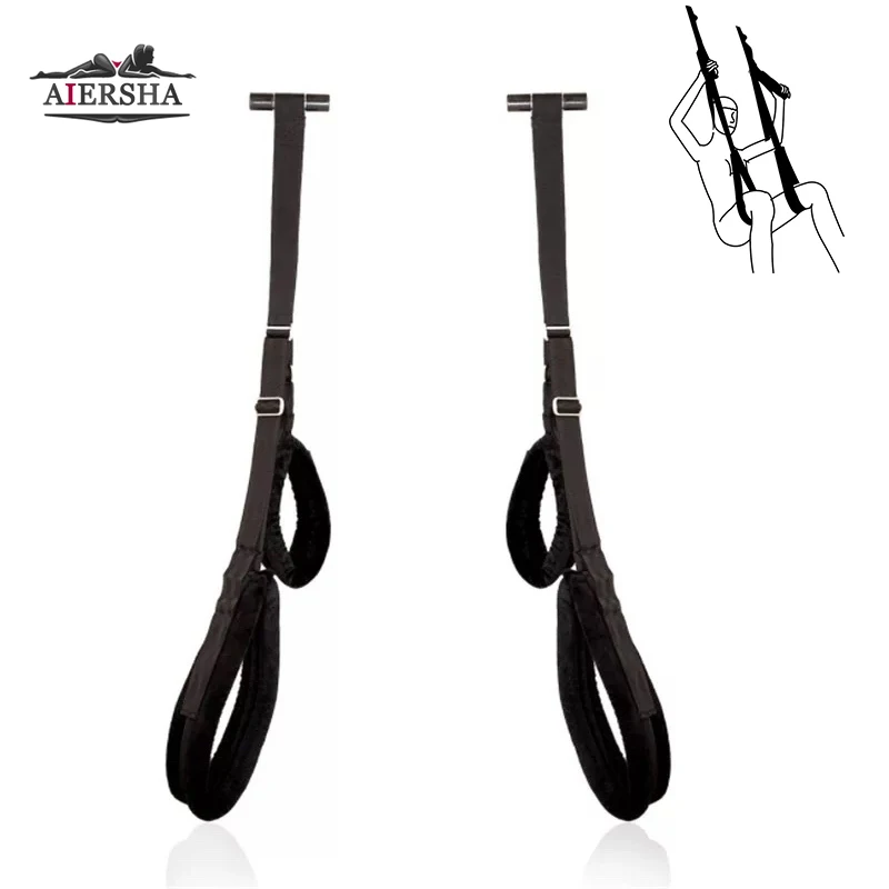 Sex Toys Sex Swings Sex Swing Bondage Slave Leather Soft Plush Sex Slings with Adjustable Straps