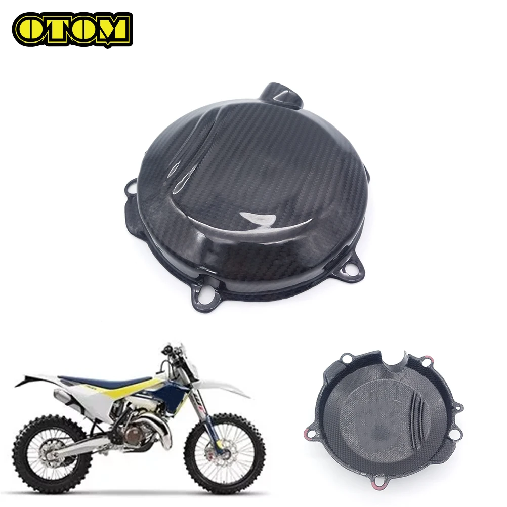 

Motorcycle For HUSQVARNA Clutch Guard Cover Engine Carbon Fiber Protector TC125 TX125 TE150 Two-stroke Off-road Pit Dirt Bikes