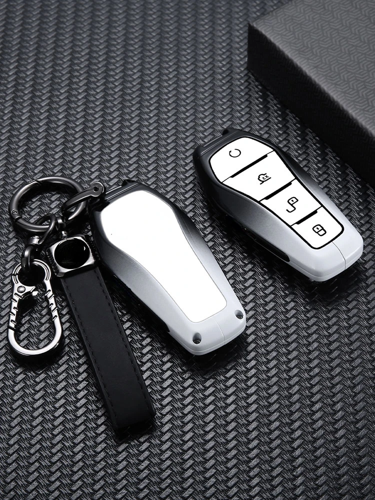 

Suitable For BYD ATTO3 2022 2023 2024 Simple Style Zinc Alloy + TPU Car Remote Key Case Cover Anti Scratch and Wear-resistant