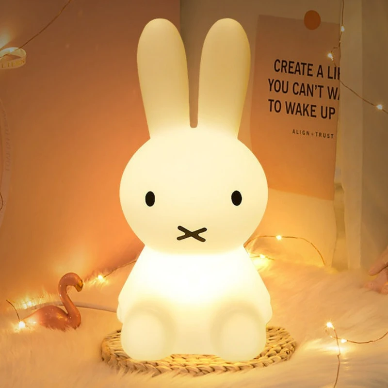 Cute Lighting Rabbit Mood Light LED Desk Lamp Children's Gift Bedroom Bedside Light Living Room Floor led desk lamp