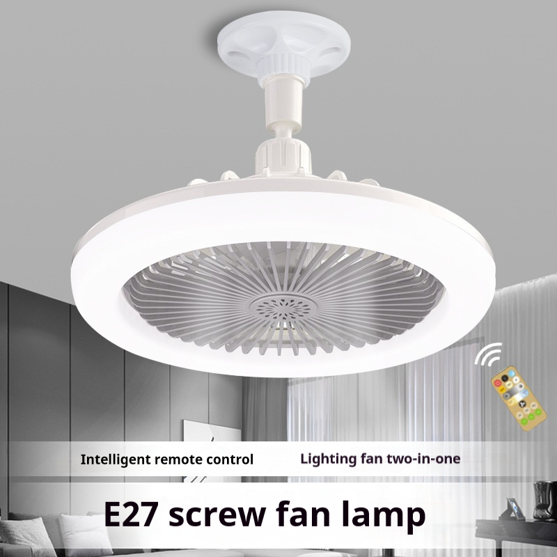  Led fanlight E27 220V screw ceiling fanlight home kitchen ceiling remote control fanlamp energy light 