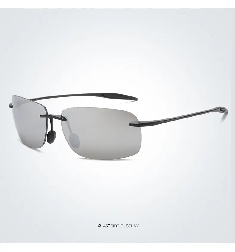 Rimless Leather Sunglasses