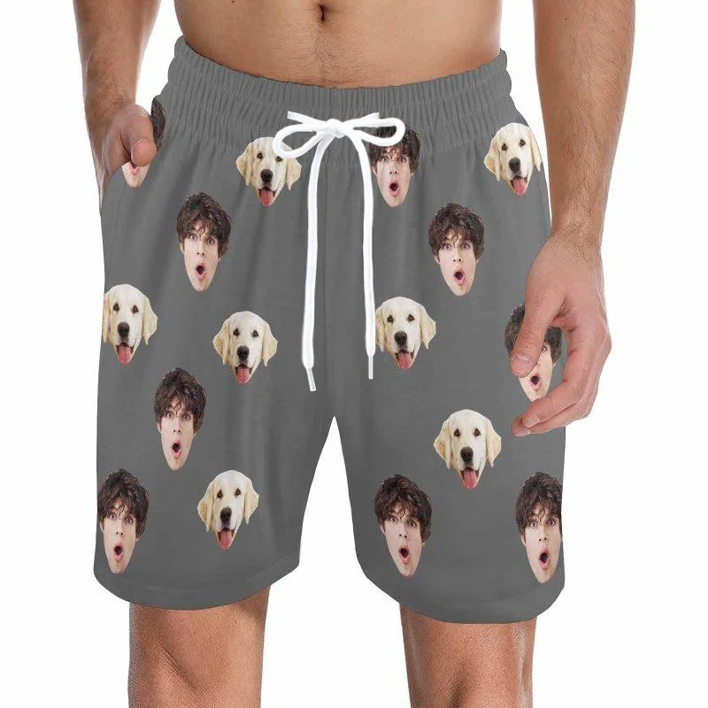 Custom Face Pajama Shorts,Personalized Photo Pajama Shorts,Custom Pet Dog Cat Face Pajama Shorts,Face on Pajama,Christmas Gift 3