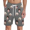 Custom Face Pajama Shorts,Personalized Photo Pajama Shorts,Custom Pet Dog Cat Face Pajama Shorts,Face on Pajama,Christmas Gift 3