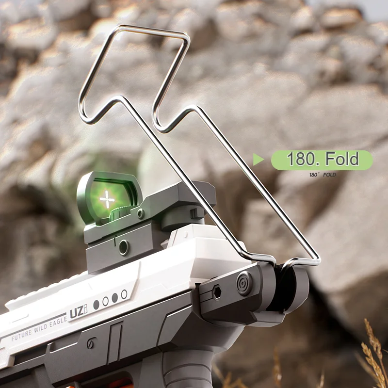 Fullyautomatic Electric Water Gun Shoot Toys UZI Three Function Dual Mode Automatic water A Water Gun With A Scope And Stock 2