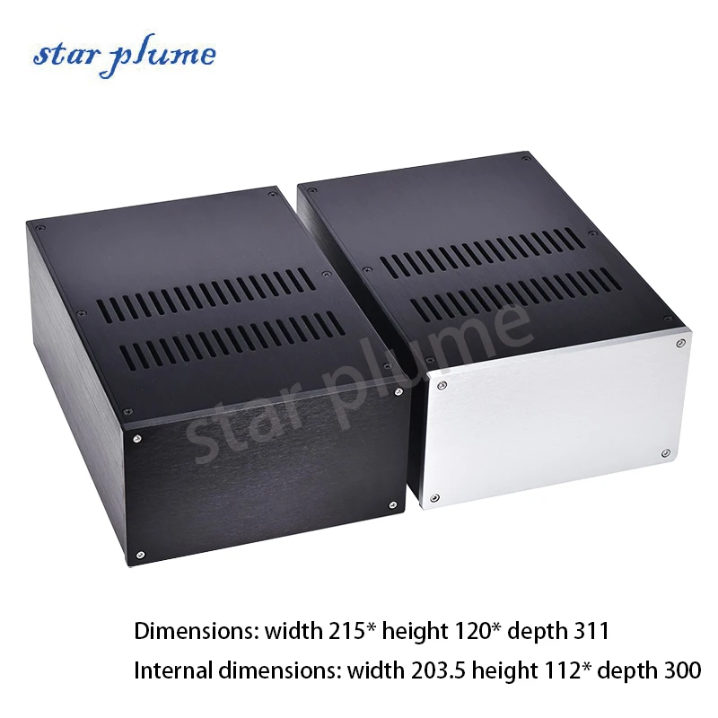 (215*120*311mm) JC2212 All Aluminum Amplifier Case Power Supply/Decoder/Preamp Case Vacuum Tube Amplifier Chassis Shell DIY Box