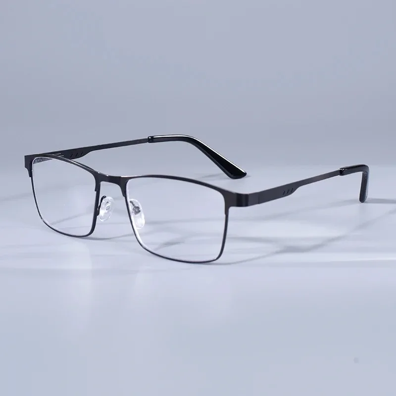 Anti Blue Light Men's Square Metal Frame Reading Glasses