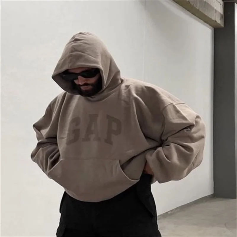 

Classic Design Wing Print Double Layer Hoodie Thick Men's and Women's High Quality Casual Hoodie Sport Coat