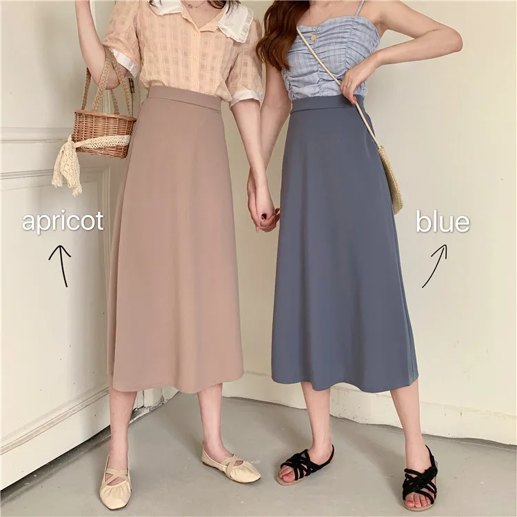 black pencil skirt Women A-Line Long Skirt Summer New Fashion High Waist Slim Temperament Skirts Design Sense Hepburn Style Skirt Women's Clothing mini skirt