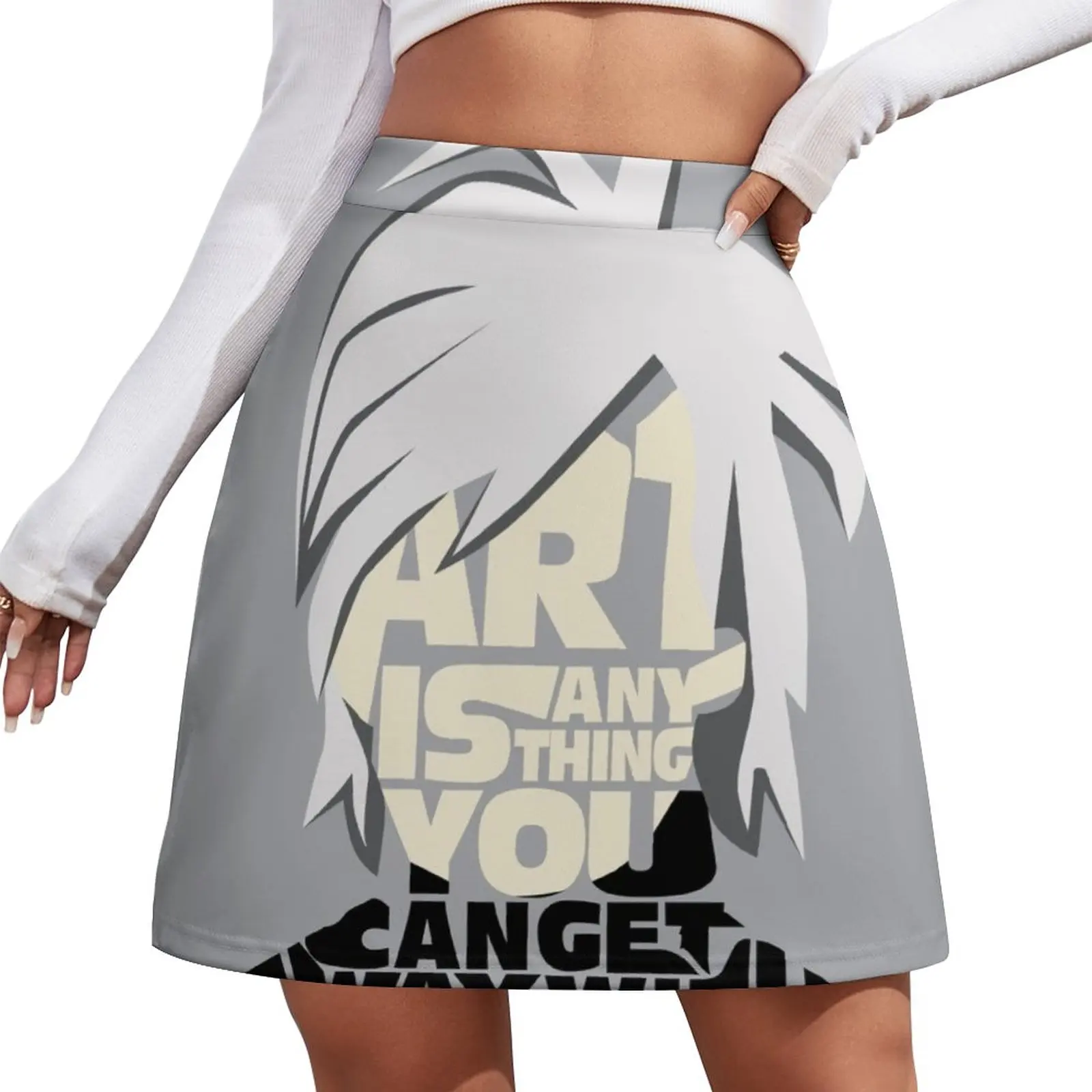 Andy Warhol - Art is anything you can get away with - quote Mini Skirt women's clothing trend 2024 clothing women summer 2024 andy warhol dark star