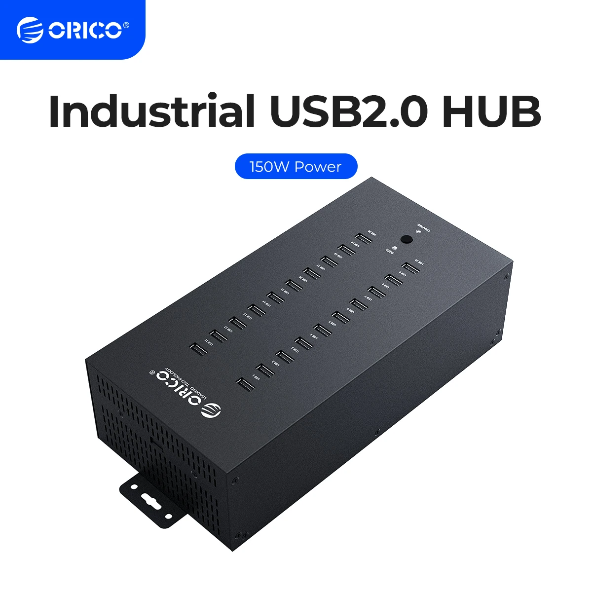 ORICO IH20P USB2.0 HUB 20 Ports Industrial USB Splitter With 150w