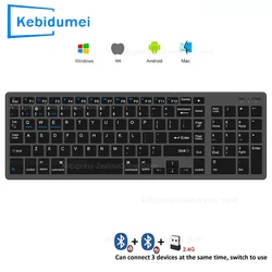 Sleek Wireless Bluetooth Rechargeable Keyboard and Mouse Set - 102 - Key, English Layout (Only Keyboard)
