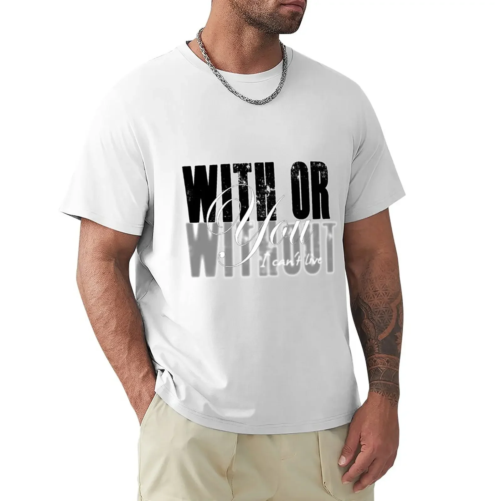 

u2 with or without you T-Shirt customs shirts graphic tees funnys kawaii clothes mens graphic t-shirts anime