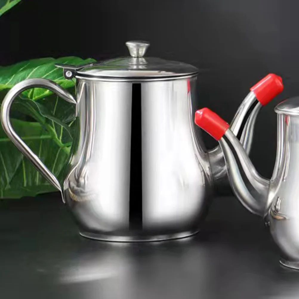 

18Oz Cooking Grease Container Strainer Stainless Steel Oil Storage Can Lid Metal Oil Fat Separator Oil Separating Bowl