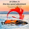 HXJRC HJ812 2.4G 4CH RC Boat High Speed LED Light Speedboat 25km/h Electric Racing Vehicles Model Lakes Pools Remote Control Toy 2