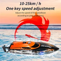 HXJRC HJ812 2.4G 4CH RC Boat High Speed LED Light Speedboat 25km/h Electric Racing Vehicles Model Lakes Pools Remote Control Toy 2