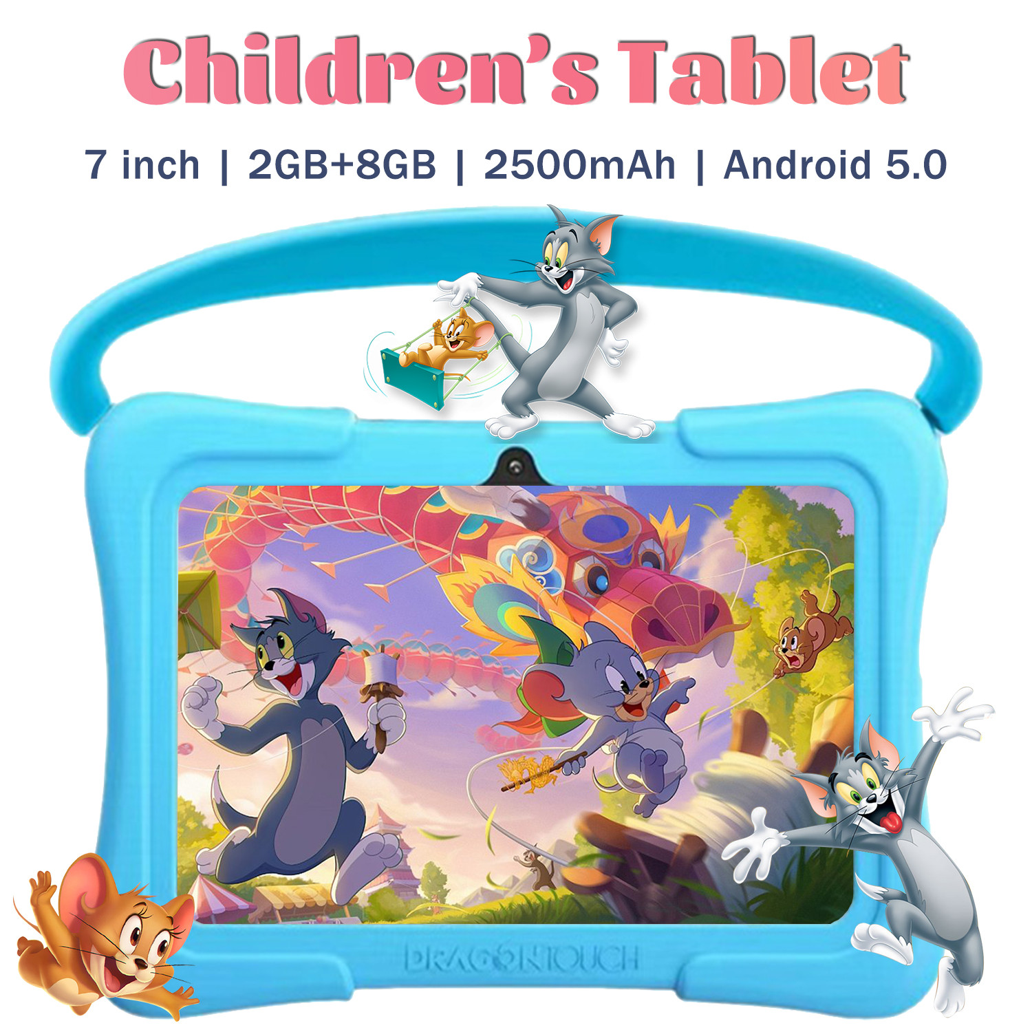 Imagen de Tableta de 7 pulgadas para niños, Tablet con Android 2022, 2GB de RAM + 8GB de ROM, red WIFI de 5MP