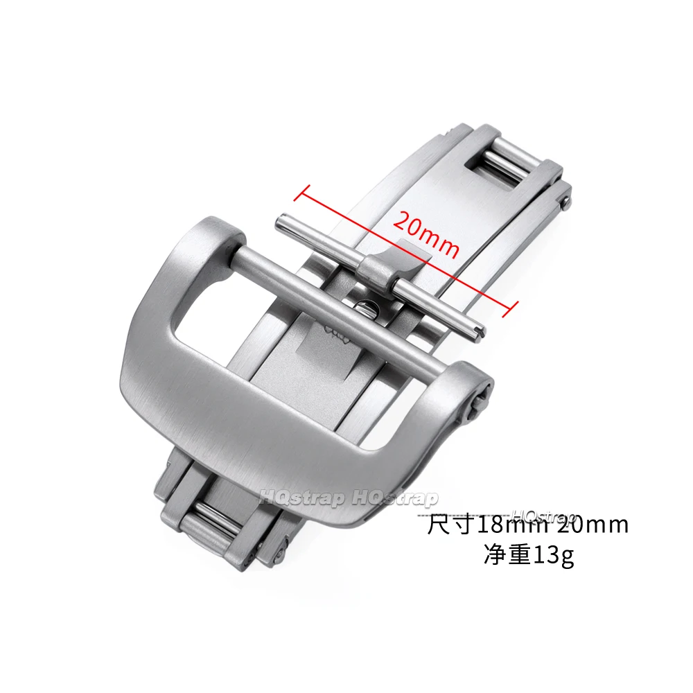 Silver Brushed Stainless Steel Butterfly Deployment Watch Buckle