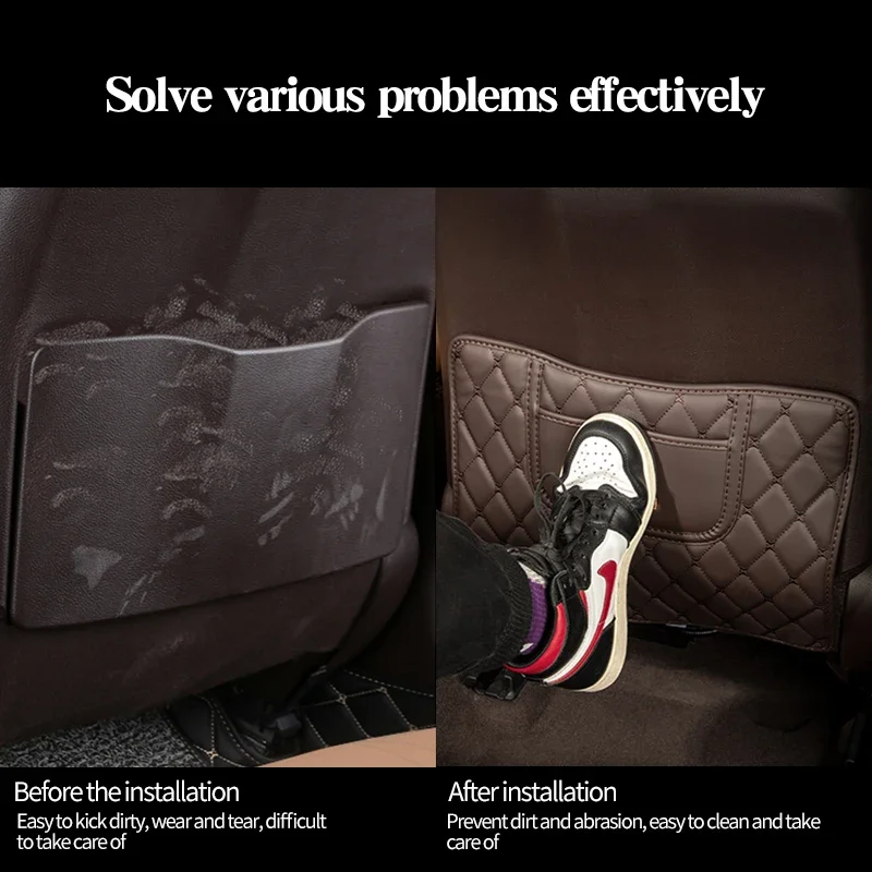 PU Leather Anti-Child-Kick Pad Lexus Es300h Rx300 Es200 Car Waterproof Protector Cover Auto Anti Mud Dirt Accessories car seat protector car door stopper cover car door protection film
