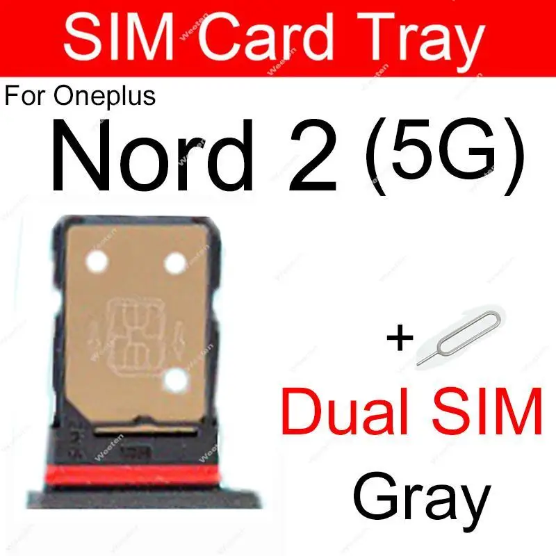 Sim Card Tray Holder For Oneplus OnePlus Nord 2 Nord N10 N20 N100 N200 N300 Nord CE CE2 5G Dual SIM Card   Card Parts images - 6