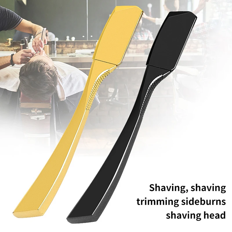 

1pc Barber Razor For Haircut Zinc Alloy Hairdresser Professional Manual Shaver Straight Edge Men Shaving Tools Shave Beard Cut