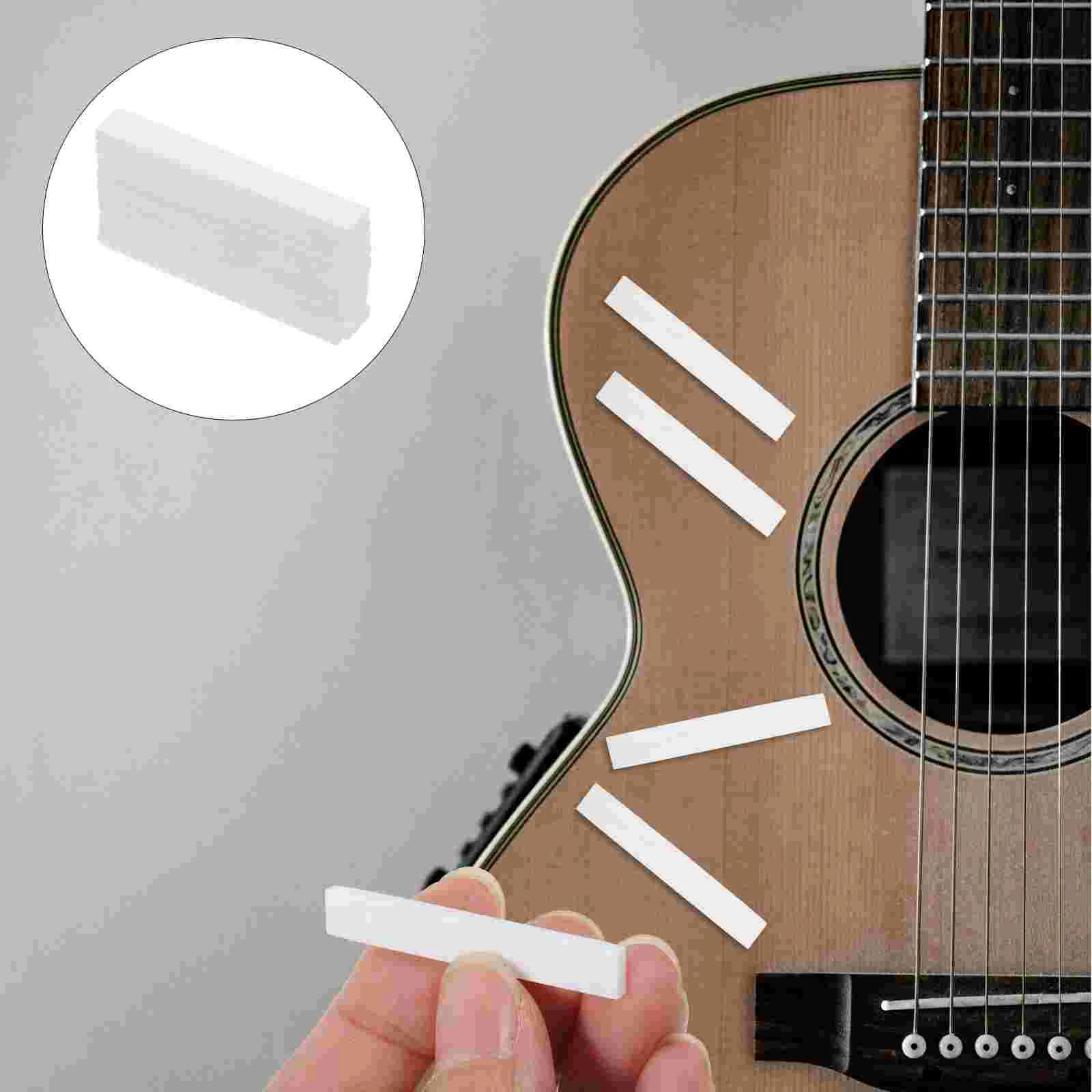 

10pcs Flat Guitar Inlay Material White Shell Block 2mm Thickness for Vintage Guitar Banjo Mandolin GF125 (White)