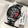 Fashion Luminous Watch Men's Hollowed Out Car Wheel Hub Business Waterproof Quartz Luxury Clock Wristwatch Sports High Quality 1