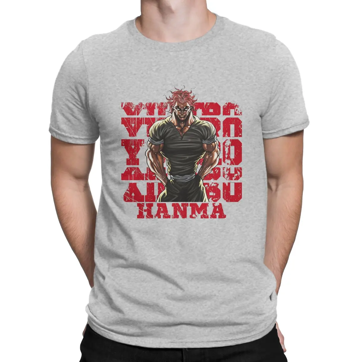 thumbnail image 1 of Yujiro Hanma el luchador Una camiseta especial de fitness BAKI Camiseta casual Cosas para adultos, 1 of 7