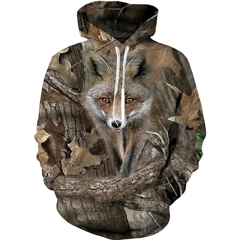 thumbnail image 1 of Sudadera con capucha con estampado de camuflaje de jungla para hombre, sudadera con estampado 3D de animales, sudadera informal de gran tamaño para niños, sudaderas con capucha de camuflaje para depor, 1 of 4